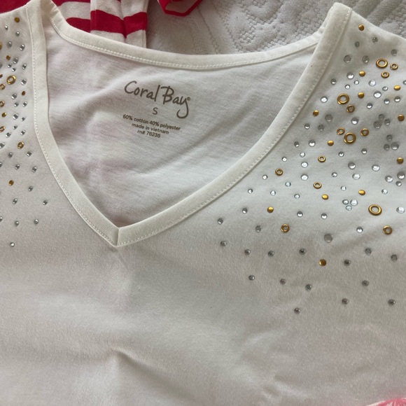 Lot of 3 Coral Bay embellished shirts new S - Picture 3 of 13